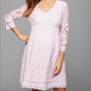 • NWOT V-NECK LACE MATERNITY DRESS